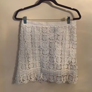 Topshop white lace skirt size 6/8 medium large